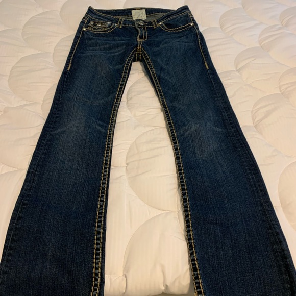 LA idol womens jeans Sz9 Pristine condition. Bootcut & frayed bottoms. - Picture 3 of 6